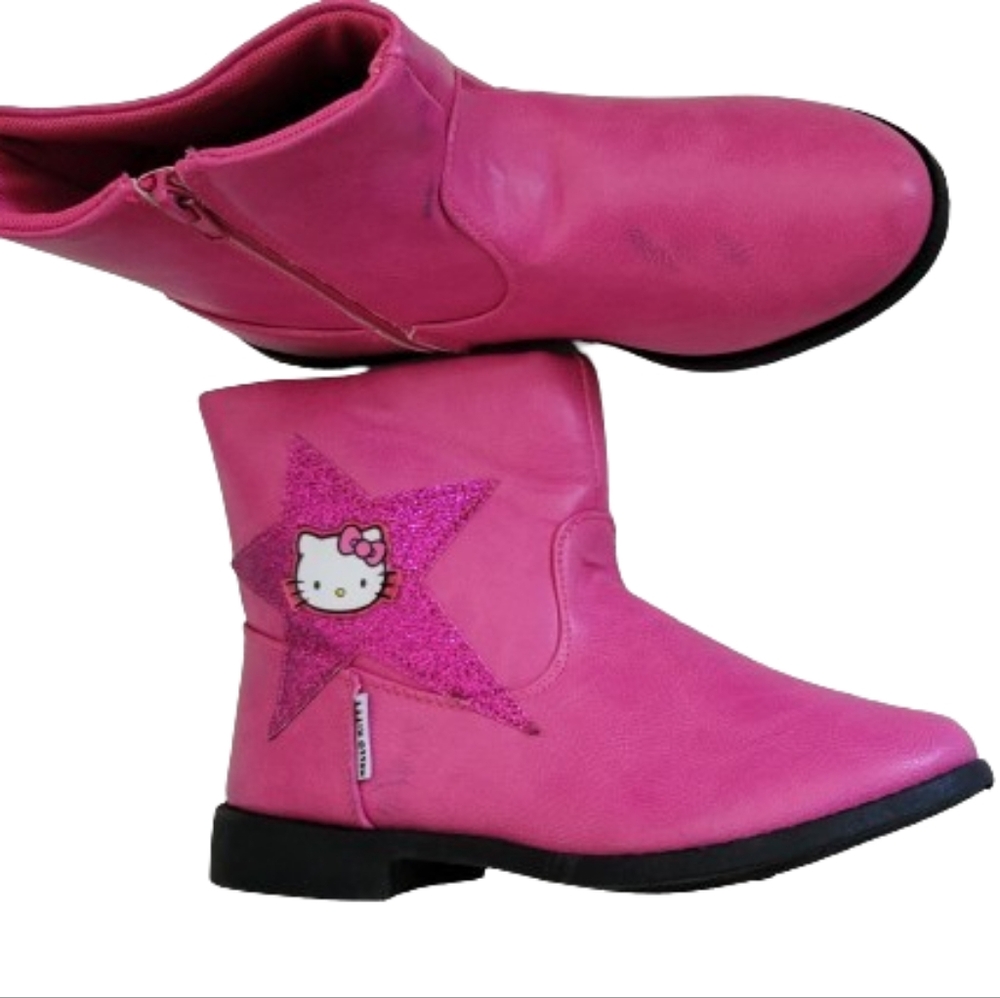 Hello Kitty Ankle Boots Hot Pink